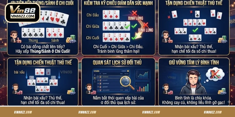 Bí quyết xếp bài Mậu Binh chuẩn, dễ thắng tại VIN88