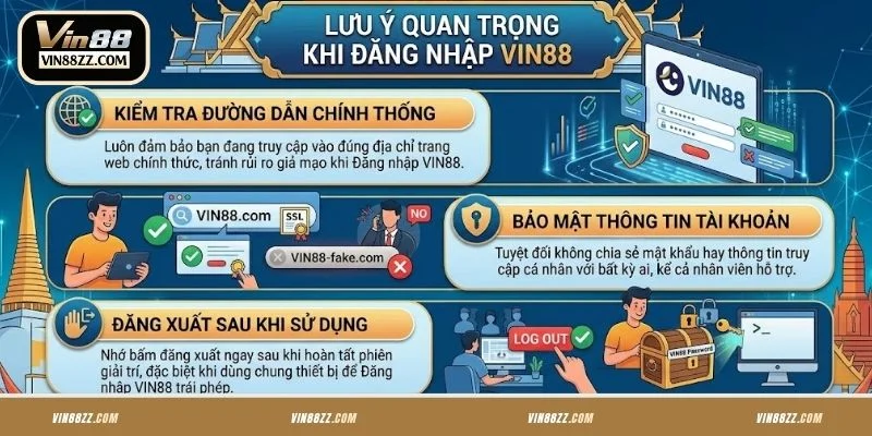 Đăng nhập VIN88 cần lưu ý một số vấn đề quan trọng