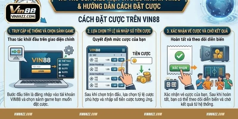 Hướng dẫn cách đặt cược trên VIN88