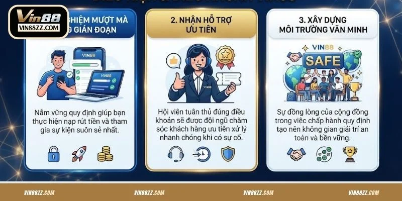 Lợi ích khi tuân thủ điều khoản VIN88