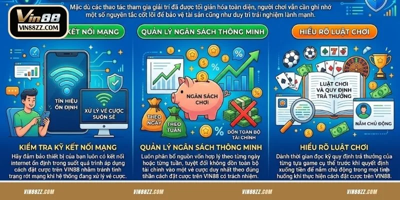 Lưu ý khi thực hiện cách đặt cược trên VIN88