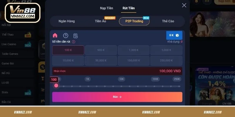 So sánh các phương thức rút tiền VIN88