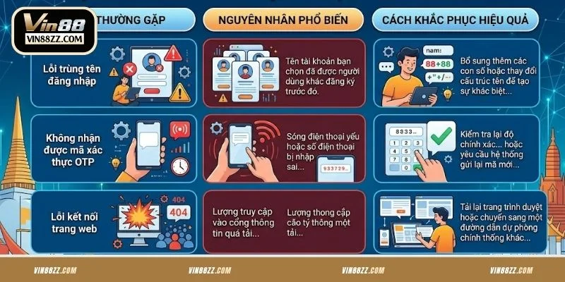 Sự cố và cách khắc phục khi đăng ký VIN88